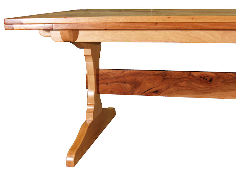 Spalted Pecan Table with Self-Storing Leaves